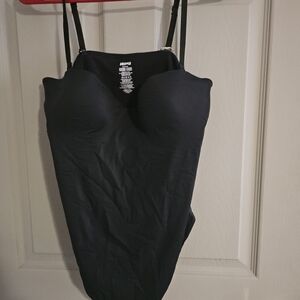 Skims Black Body Contouring Bodysuit with Adjustable Straps